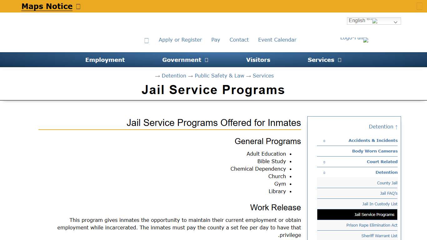 Jail Service Programs - Otter Tail County, MN