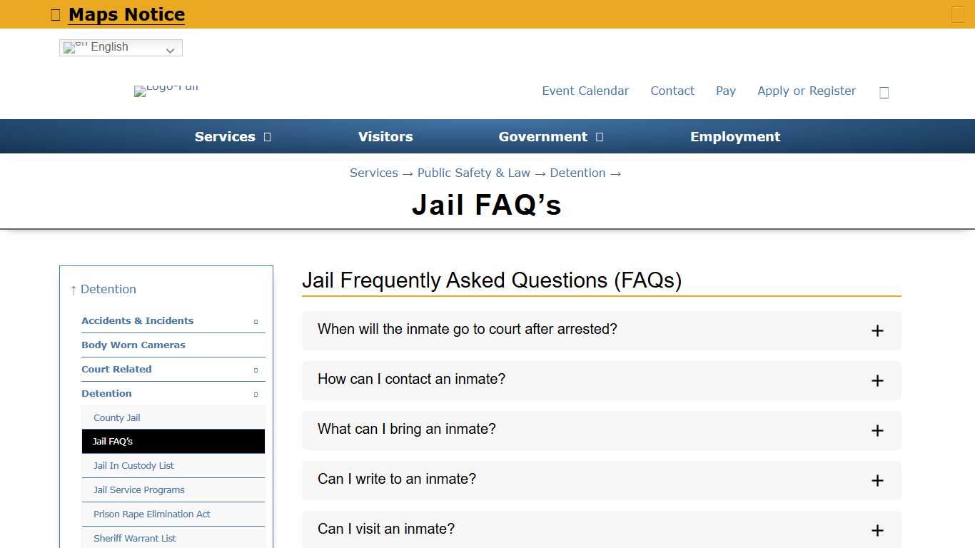 Jail FAQ's - Otter Tail County, MN